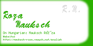 roza mauksch business card